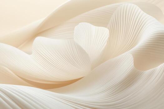 Elegant white fabric draping softly in natural light at a modern studio photo