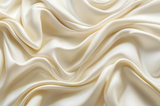 Silky white fabric draped elegantly on a textured surface in soft light photo