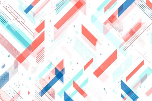 moderno resumen geométrico diseño con dinámica líneas y formas en rojo, azul, y ligero tonos foto