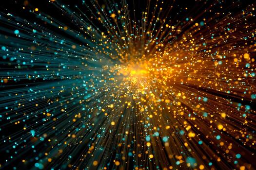 Dynamic explosion of light and color in a cosmic display photo