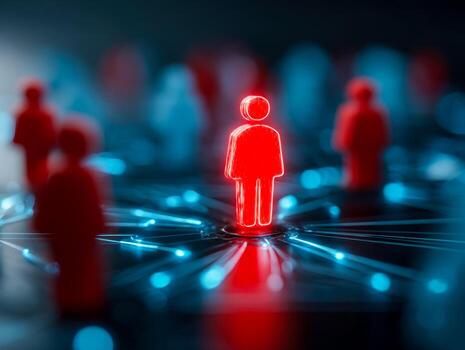 Digital representation of individual connection in a network system photo