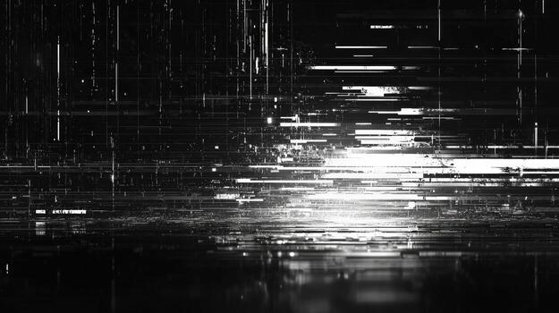resumen digital falla Arte con dinámica ligero rayas en monocromo foto