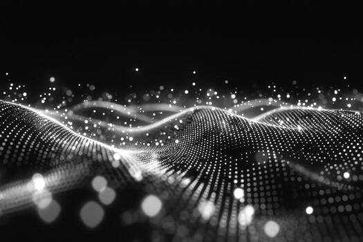 Abstract background of white dots and lines photo