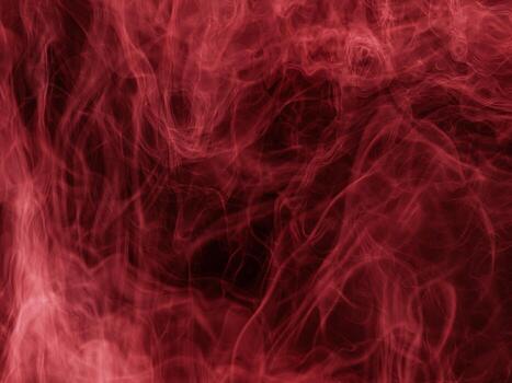 Abstract red smoke swirling on a dark background, creating a dynamic and mystical atmosphere. photo