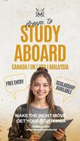 study aboard expo for social media story template