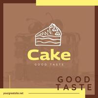 Cake Mocha Mousse Business Card Square template