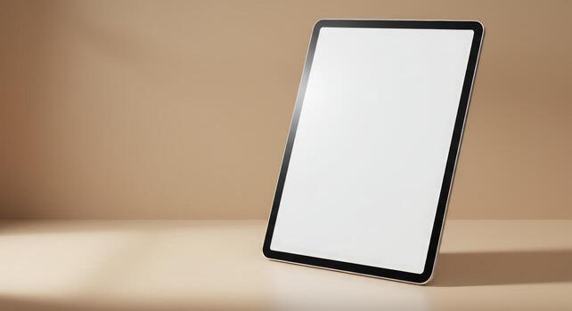 Digital tablet mockup with blank screen for application or website presentation photo