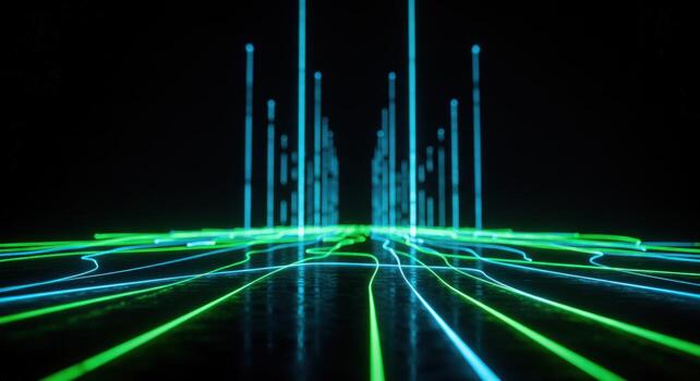 Abstract network connection technology data transfer background photo