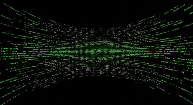 Digital code stream matrix technology abstract background photo