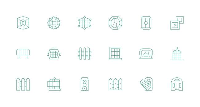 18 Minimal Line Vectors for Enclosure Theme High-Resolution Icons for Any Platform