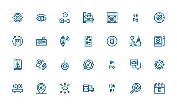 28 Icons for Tracking in Bold Line Format Web Icon Collection vector