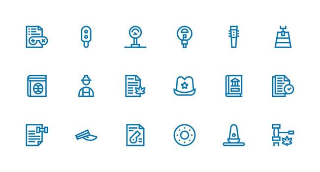 Strong Stroke Line Icons from Regulation Set with 18 Vectors Simple Icons for Interface and Wireframes