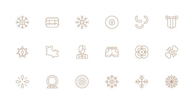 gráfico elemento visual paquete conteniendo 18 mínimo línea íconos estilo icono conjunto vector