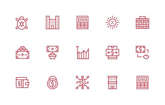 15 Regular Line Vectors for Investment Theme Multi-Purpose Icon Pack for Templates