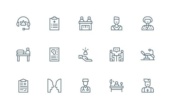 15 Regular Line Style Icons from Consultation Collection Scalable Icons for All Themes vector