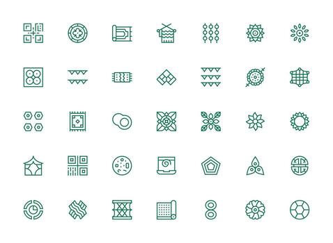 35 Regular Clean Line Style Icons from Pattern Collection Digital Product Icons for Fast Delivery vector