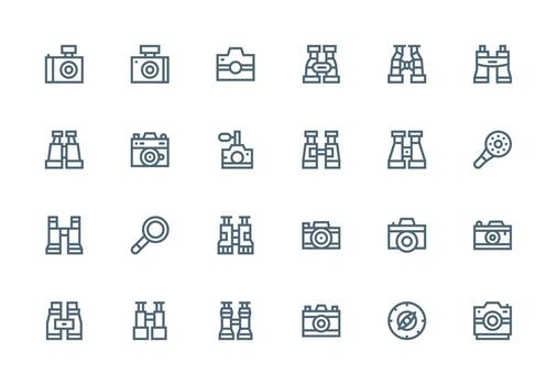 24 Thick Line Line Style Icons from Viewfinder Collection Web and App Icon Pack Collection vector