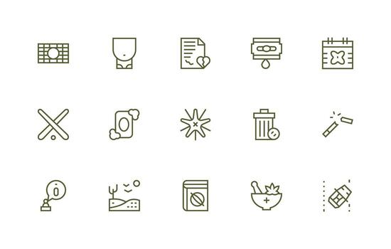 15 Regular Line Style Icons from Void Collection Customizable Icon Series for Mobile Screens vector