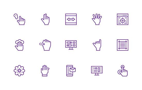 Ui Design Icons featuring 15 in Regular Line Style Digital Product Icons for Fast Delivery vector