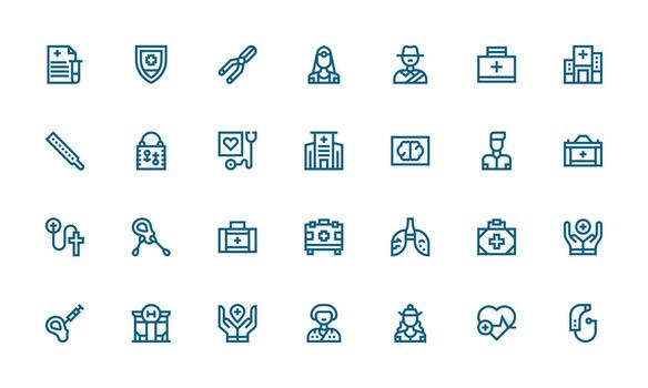 Bold Line Icons from Doctor Set with 28 Vectors Interface Icon Collection for Daily Projects