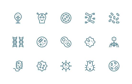Regular Line Icons from Organism Set with 15 Vectors Well-Structured Icons for Creative Use