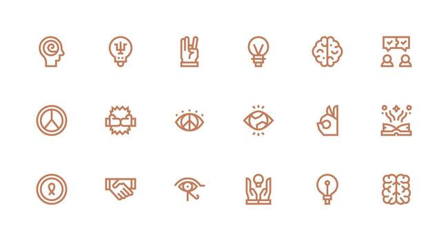 Understanding Icon Collection with 18 Strong Stroke Line Designs Dashboard Icon Series vector