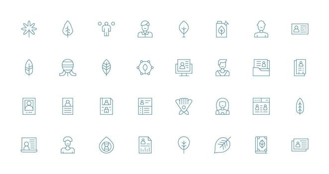 Bio featuring 32 Icons in Thin Line Design Editable Icon Collection vector