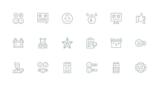 18 Minimal Line Vectors for Negative Theme Scalable Icons for All Themes