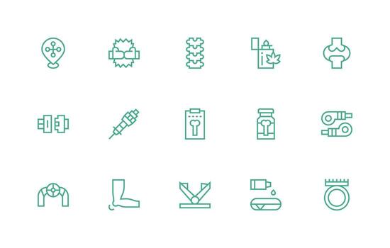 15 Regular Line Icons for Joint Graphics Light Icon Series vector