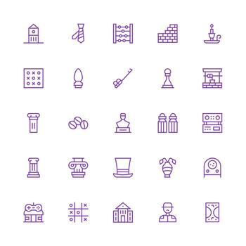 Classic featuring 25 Icons in Medium Stroke Outline Design Interface Icon Collection for Daily Projects vector