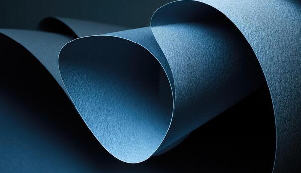 A close up of a blue paper photo
