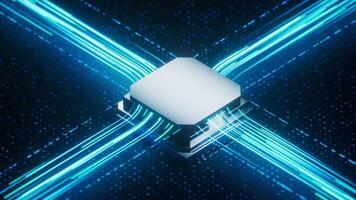 technologie stroomkring bord en kern weergave. video