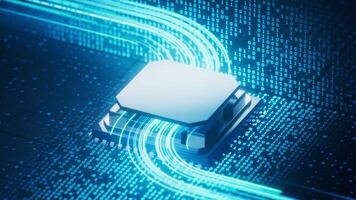 teknologi krets styrelse och kärna 3d tolkning video