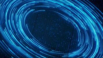 spinning virvel kurva rader med styrelse bakgrund, 3d tolkning. video