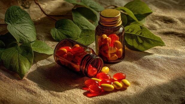 dos botellas de pastillas foto