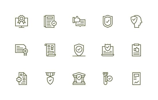 Regular Line Icons from Compliant Set with 15 Vectors Sharp Icons for Presentations