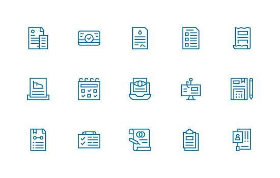 15 Regular Line Icons for Form Graphics Design Ready Icon Set for Teams vector