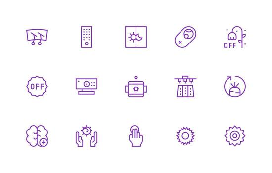 15 Regular Line Style Icons from Function Collection App Icon Pack vector
