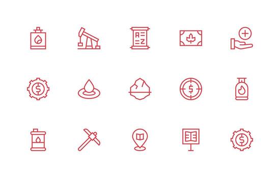 15 Regular Line Vectors for Resource Theme All-Purpose Icon Design Pack