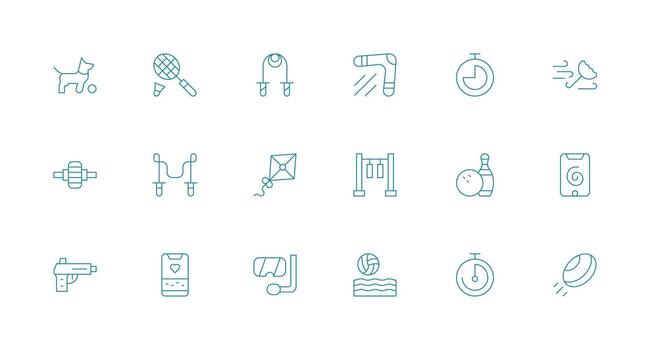 Activity Visual Pack containing 18 Minimal Line Icons Smart Icon Collection vector
