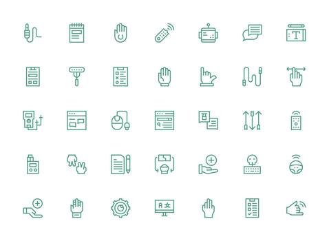 35 Regular Clean Line Vectors for Input Theme Multi-Purpose Icon Pack for Templates