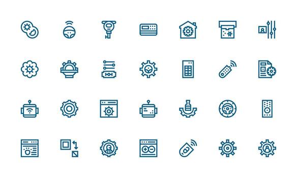 28 Bold Line Style Icons from Control Panel Collection Complete Icon Set for Mobile Apps vector