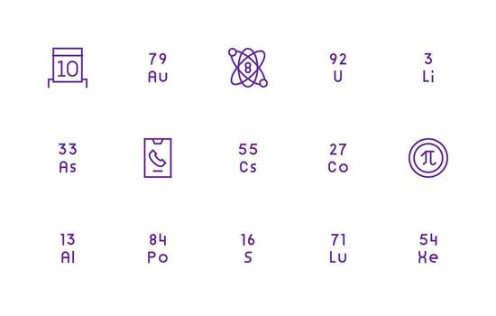 regular línea estilo número íconos con 15 vectores equilibrado icono conjunto para funcional diseño