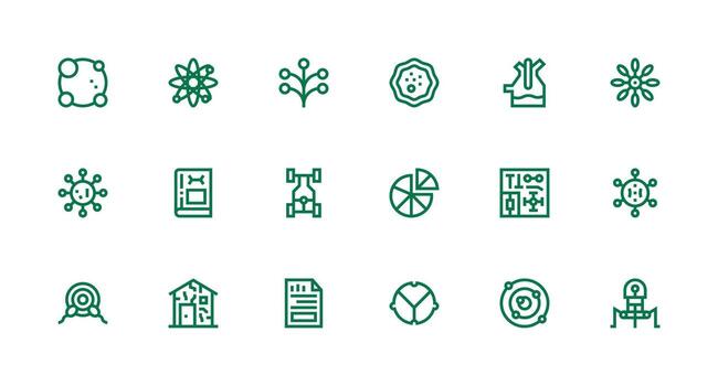Strong Stroke Line Icons from Diagram Set with 18 Vectors Dashboard Icon Series