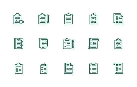 Forms Icon Collection with 15 Regular Line Designs Scalable Icons for All Themes vector