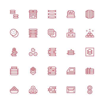 medio carrera contorno íconos desde apilar conjunto con 25 vectores general utilizar icono paquete