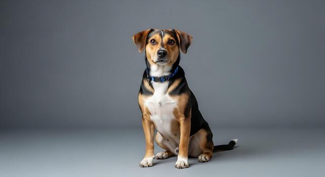 Minimal White Background Studio Dog Photo for Advertising Use