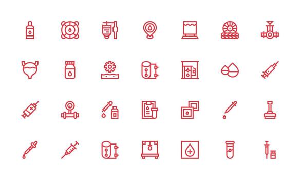 Fluid featuring 28 Icons in Bold Line Design Display Icon Pack vector