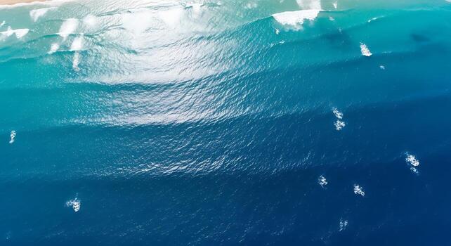 Aerial Panorama Of Ocean Seascape And Wide Horizon photo