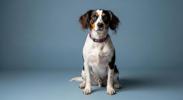 Cute Dog Captured in Bright High-Key Studio Lighting.jpeg photo